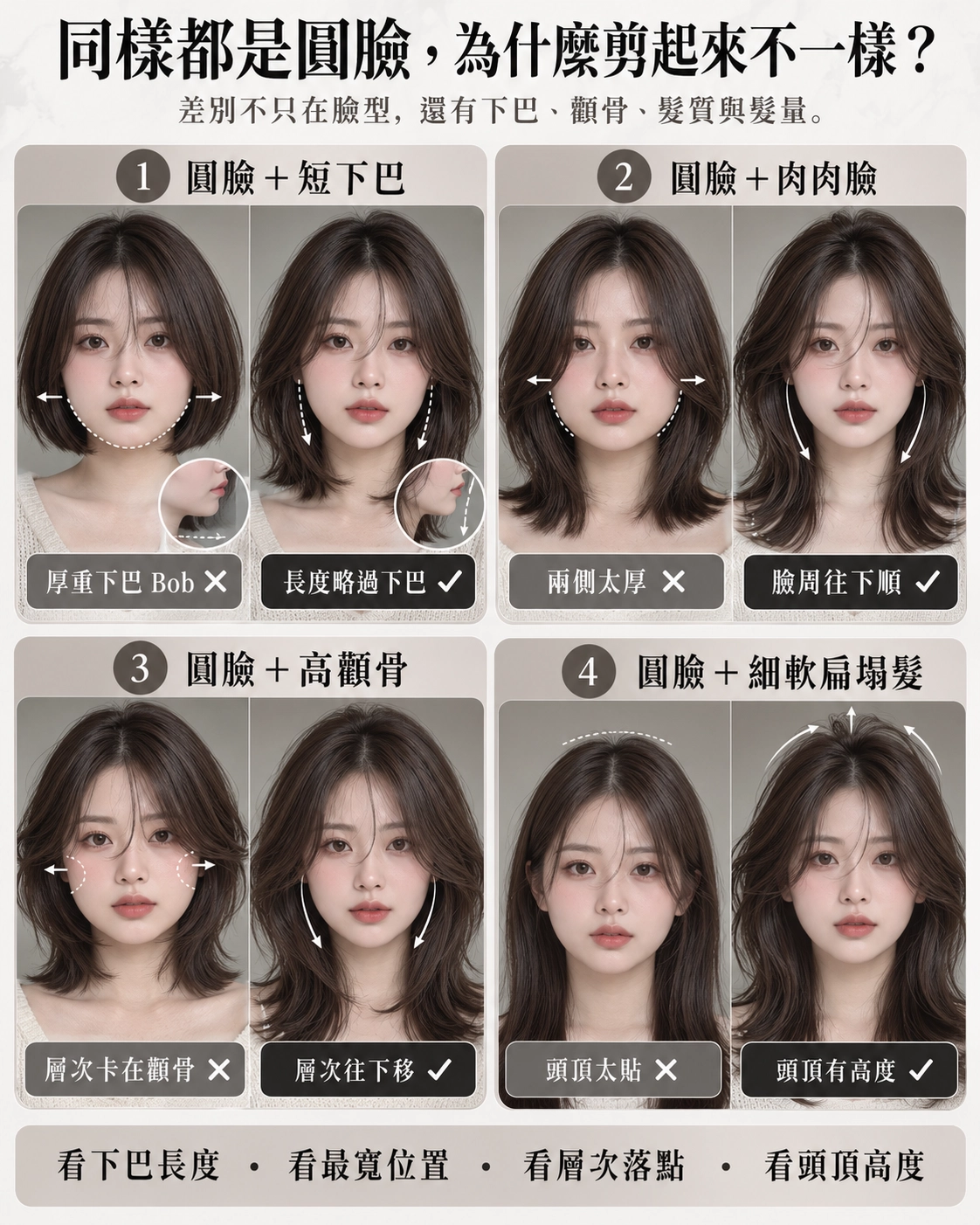 同樣都是圓臉,為什麼別人的髮型剪在你身上不一樣?
